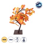 GloboStar® 71586 Διακοσμητικό Επιτραπέζιο Φωτιζόμενο Εύκαμπτο Mini Δέντρο USB με 24 LED 2W DC 5V Θερμό Λευκό 3000K Μ30 x Π30 x Υ41cm