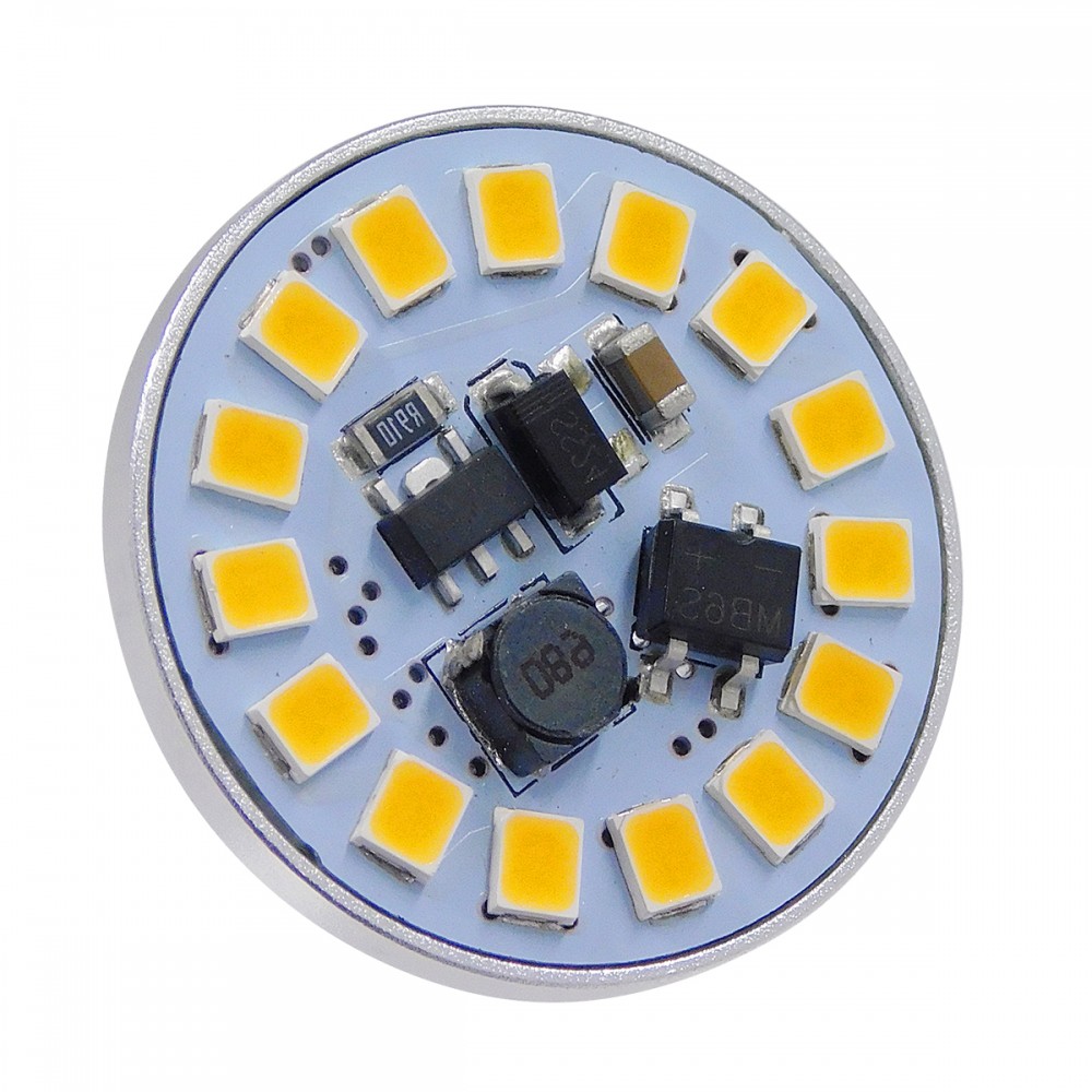 GLOBOSTAR® G4BACK 76109 Λάμπα G4 LED 3W 300lm 120° DC 12-24V IP20 Θερμό Λευκό 2700K Dimmable - Sanan SMD Chip - Back Pin - Μ2.9 x Π2.9 x Υ0.8cm - 2 Χρόνια Εγγύηση