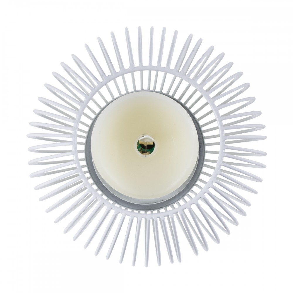 GloboStar® CANDLE 76491 Διακοσμητικό Realistic Κερί με LED Εφέ Κινούμενης Φλόγας - Μπαταρίας 2 x AA (Δεν Συμπεριλαμβάνονται) & Ασύρματο Χειριστήριο IR Θερμό Λευκό 2700K Dimmable Λευκό Φ16 x Υ18cm