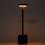 GloboStar® JOJO 76523 Μοντέρνο Επιτραπέζιο Φωτιστικό Πορτατίφ LED 1.5W 105lm 120° DC 5V Επαναφορτιζόμενο με Μπαταρία Li-ion 1800mAh - Διακόπτη Αφής με 3 Εναλλαγές Φωτισμού CCT Θερμό - Φυσικό - Ψυχρό 1500K - 4500K - 6000K Dimmable - D8 x H34cm - Χρυσό