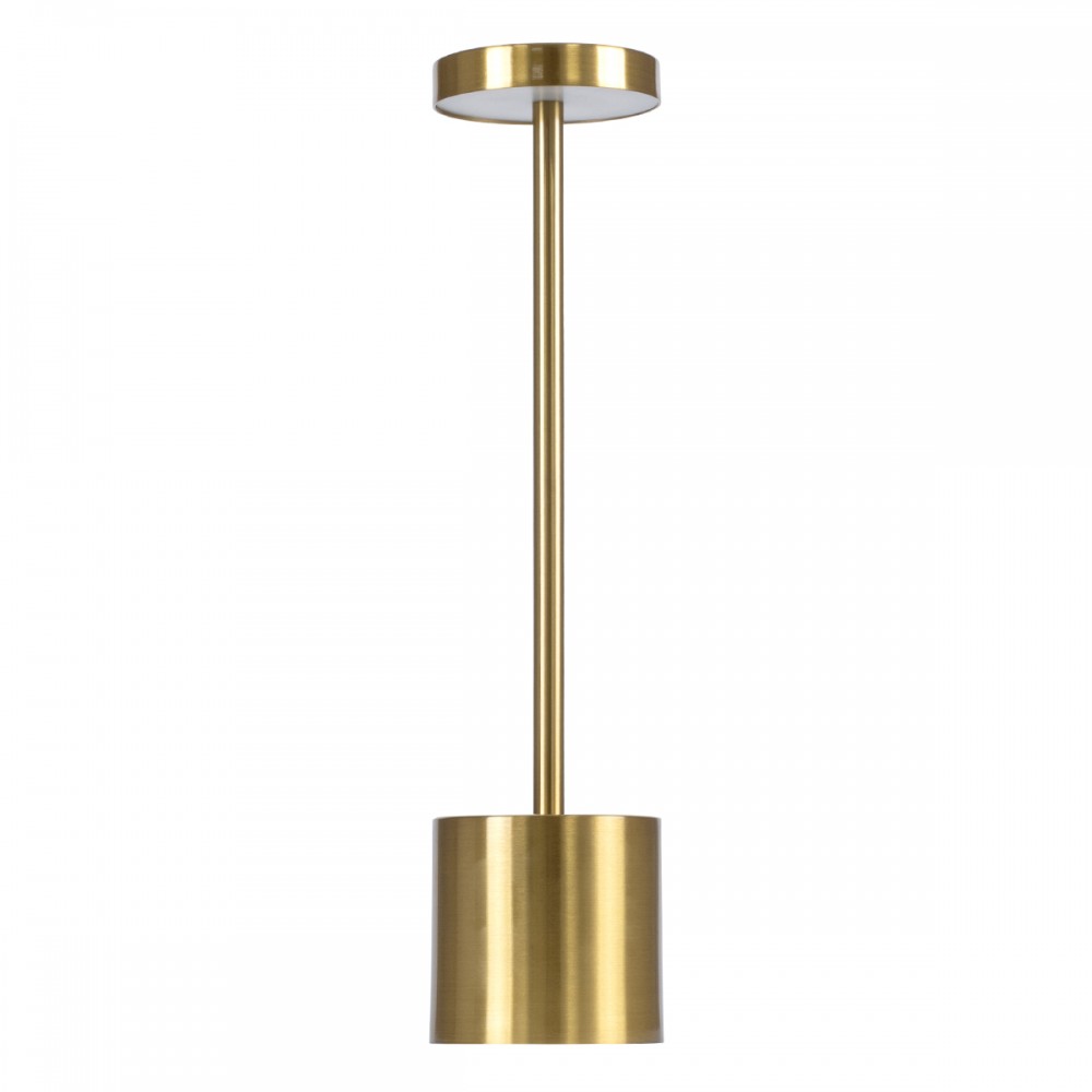 GloboStar® JOJO 76523 Μοντέρνο Επιτραπέζιο Φωτιστικό Πορτατίφ LED 1.5W 105lm 120° DC 5V Επαναφορτιζόμενο με Μπαταρία Li-ion 1800mAh - Διακόπτη Αφής με 3 Εναλλαγές Φωτισμού CCT Θερμό - Φυσικό - Ψυχρό 1500K - 4500K - 6000K Dimmable - D8 x H34cm - Χρυσό