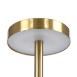 GloboStar® JOJO 76523 Μοντέρνο Επιτραπέζιο Φωτιστικό Πορτατίφ LED 1.5W 105lm 120° DC 5V Επαναφορτιζόμενο με Μπαταρία Li-ion 1800mAh - Διακόπτη Αφής με 3 Εναλλαγές Φωτισμού CCT Θερμό - Φυσικό - Ψυχρό 1500K - 4500K - 6000K Dimmable - D8 x H34cm - Χρυσό