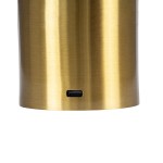 GloboStar® JOJO 76523 Μοντέρνο Επιτραπέζιο Φωτιστικό Πορτατίφ LED 1.5W 105lm 120° DC 5V Επαναφορτιζόμενο με Μπαταρία Li-ion 1800mAh - Διακόπτη Αφής με 3 Εναλλαγές Φωτισμού CCT Θερμό - Φυσικό - Ψυχρό 1500K - 4500K - 6000K Dimmable - D8 x H34cm - Χρυσό