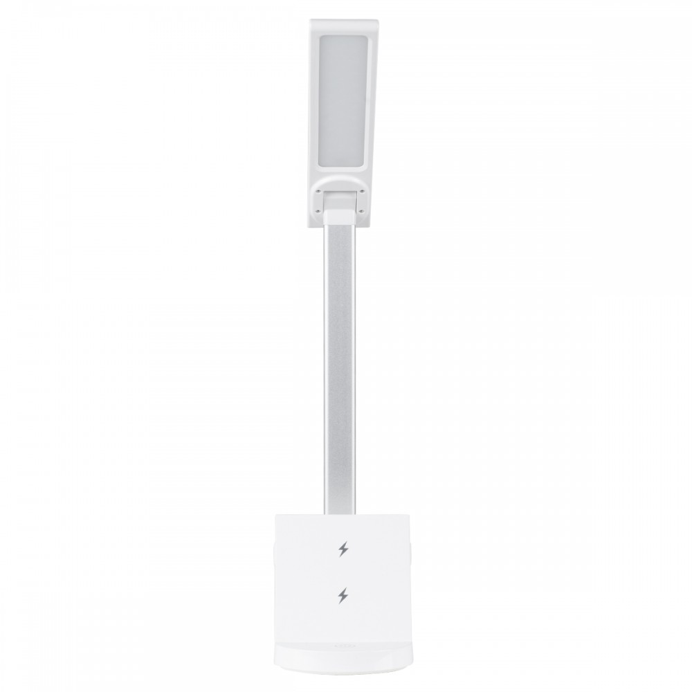 GloboStar® FIARIA 76531 Μοντέρνο Επιτραπέζιο Φωτιστικό Πορτατίφ LED 5W 500lm 180° DC 5V - με Ασύρματη Φόρτιση - Wireless Charger - Διακόπτη Αφής - CCT Θερμό Λευκό 2700K - Φυσικό Λευκό 4500K - Ψυχρό Λευκό 6000K Dimmable - Μ25 x Π10.5 x Υ35.5 - Λευκό