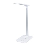 GloboStar® WASP 76532 Μοντέρνο Φωτιστικό Γραφείου Λευκό LED 10 Watt 1000lm DC 5V Αφής & Καλώδιο Τροφοδοσίας USB με Ασύρματη Φόρτιση - Wireless Charger - CCT Θερμό Λευκό 2700K - Φυσικό Λευκό 4500K - Ψυχρό Λευκό 6000K Dimmable