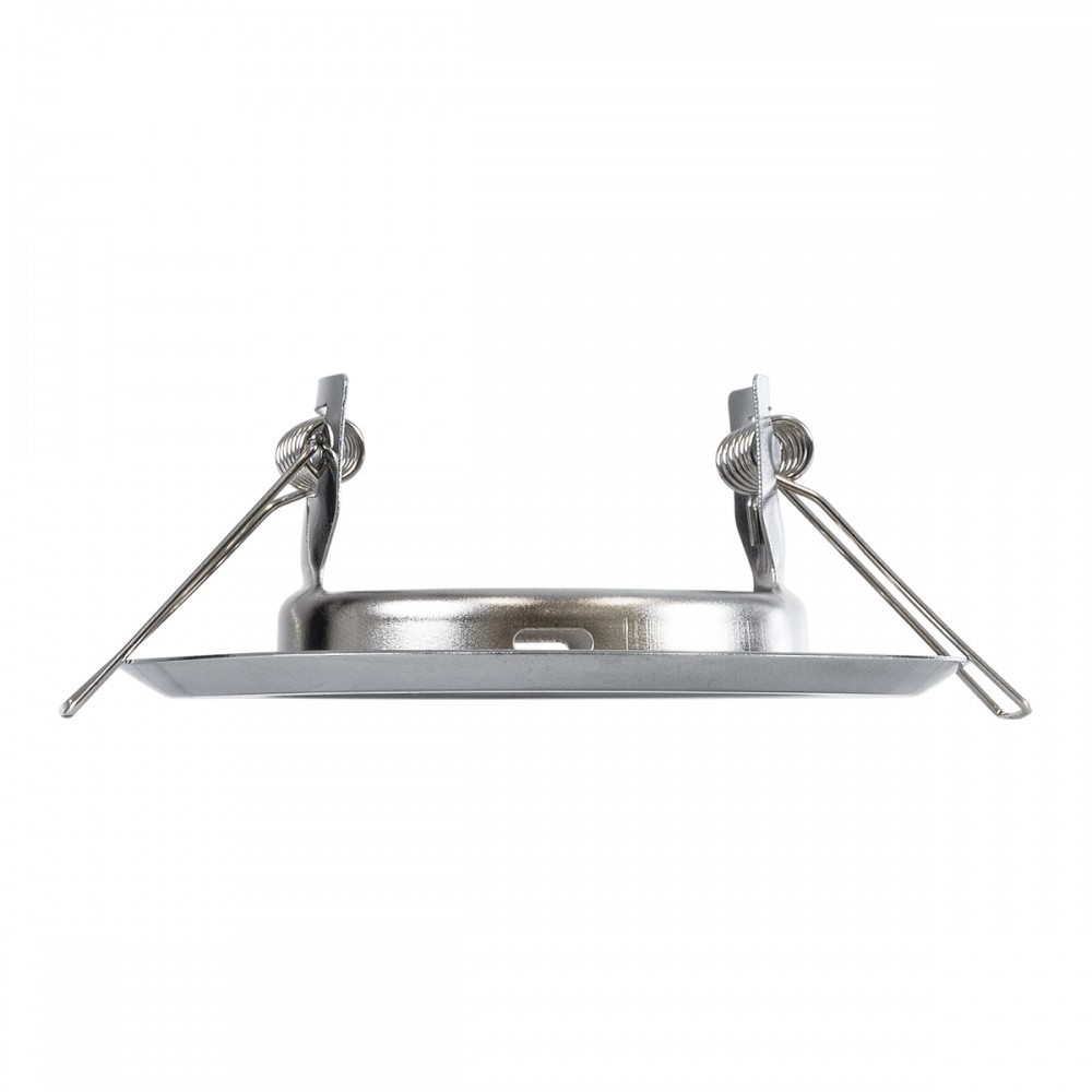 GloboStar® DELTA 77810 Χωνευτό Στρόγγυλο Σποτ Οροφής για Λάμπα MR16 με Βάση GU5.3 ή GU10 - IP20 - Μεταλλικό - Φ83 x Υ31mm - Χρώμιο Νίκελ - 5 Χρόνια Εγγύηση