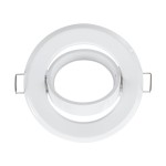 GloboStar® DELTA 77814 Χωνευτό Κινούμενο Στρόγγυλο Σποτ Οροφής για Λάμπα MR16 με Βάση GU5.3 ή GU10 - IP20 - Μεταλλικό - Φ92 x Υ28mm - Λευκό - 5 Χρόνια Εγγύηση