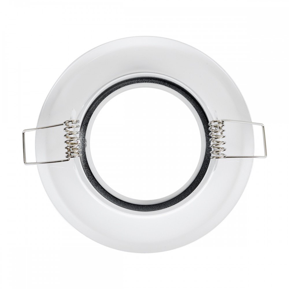 GloboStar® DELTA 77814 Χωνευτό Κινούμενο Στρόγγυλο Σποτ Οροφής για Λάμπα MR16 με Βάση GU5.3 ή GU10 - IP20 - Μεταλλικό - Φ92 x Υ28mm - Λευκό - 5 Χρόνια Εγγύηση