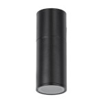 GloboStar® WALLY 77872 Φωτιστικό Τοίχου - Απλίκα Αρχιτεκτονικού Φωτισμού Εσωτερικού/Εξωτερικού Χώρου Up or Down Μονόφωτο 1 x GU10 AC220-240V Αδιάβροχο IP65 - Σώμα Αλουμινίου & Tempered Glass - Μ6.4 x Π11 x Υ17cm - Μαύρο - 5 Years Warranty