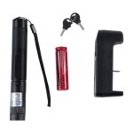 GloboStar® 78998 Φορητό Επαναφορτιζόμενο Laser Pointer 5Mw Class 3 DOT Zoom με Extra Κεφαλή για Dot Effects με Μπαταρία 18650 Li-ion 4800mAh & Φορτιστή - Μπλε 450nm Φ2.2 x Υ15cm