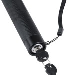GloboStar® 78998 Φορητό Επαναφορτιζόμενο Laser Pointer 5Mw Class 3 DOT Zoom με Extra Κεφαλή για Dot Effects με Μπαταρία 18650 Li-ion 4800mAh & Φορτιστή - Μπλε 450nm Φ2.2 x Υ15cm