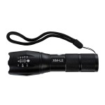 GloboStar® 79041 Φορητός Φακός Χειρός XM-L2 LED CREE 10W με Επαναφορτιζόμενη Μπαταρία 3000mAh & Φορτιστή Πρίζας - Zoom x1 έως x2000 - Ψυχρό Λευκό 6000K - Φ4 x Υ13.5cm