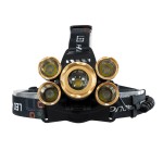 GloboStar® 79060 Φορητός Φακός Κεφαλής LED CREE 30W με Επαναφορτιζόμενη Μπαταρία 5200mAh & Καλώδιο Φόρτισης USB - Ψυχρό Λευκό 6000K - Μ8.5 x Π5.5 x Υ5cm