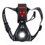 GloboStar® 79072 Φορητός Φακός Ασφαλείας Στήθους & Πλάτης για Ποδηλάτες & Runners με Φωτεινή Σήμανση LED XRE Q5 5W 600lm 200° - Ενσωματωμένη Μπαταρία 2000mAh DC 5V Επαναφορτιζόμενος με Καλώδιο Τροφοδοσίας USB 2.0 3 Modes Αδιάβροχος IP66 Ψυχρό Λευκ