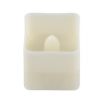 GloboStar® CANDLE 79538 ΣΕΤ 12 x Διακοσμητικά Realistic Κεράκια με LED Εφέ Κινούμενης Φλόγας - Μπαταρίας 12 x CR2032 Θερμό Λευκό 2700K Μπεζ L3.5 x W3.5 x H3.5cm