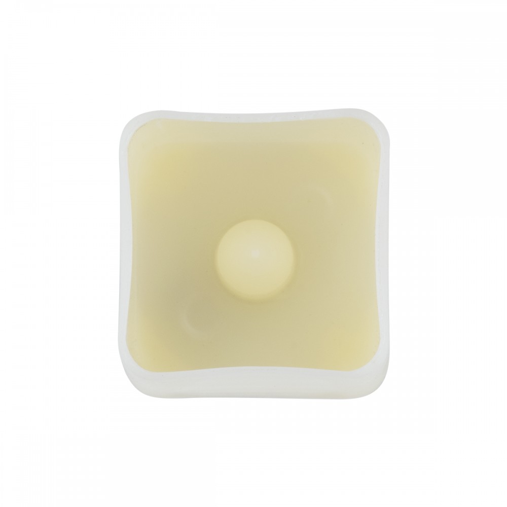 GloboStar® CANDLE 79538 ΣΕΤ 12 x Διακοσμητικά Realistic Κεράκια με LED Εφέ Κινούμενης Φλόγας - Μπαταρίας 12 x CR2032 Θερμό Λευκό 2700K Μπεζ L3.5 x W3.5 x H3.5cm