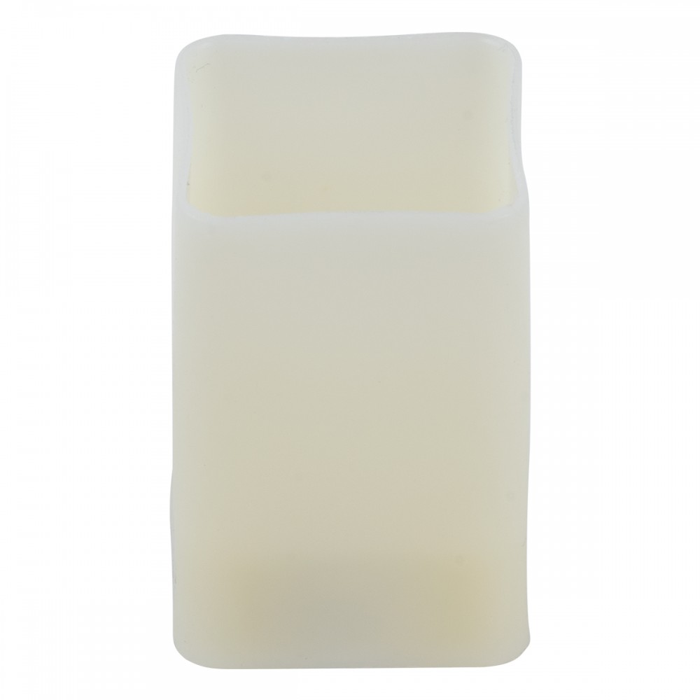 GloboStar® CANDLE 79539 ΣΕΤ 12 x Διακοσμητικά Realistic Κεράκια με LED Εφέ Κινούμενης Φλόγας - Μπαταρίας 12 x CR2032 Θερμό Λευκό 2700K Μπεζ L3.7 x W3.7 x H5.5cm