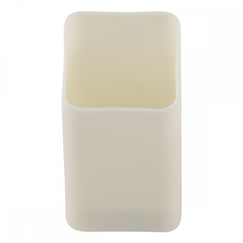 GloboStar® CANDLE 79540 ΣΕΤ 12 x Διακοσμητικά Realistic Κεράκια με LED Εφέ Κινούμενης Φλόγας - Μπαταρίας 12 x CR2032 Θερμό Λευκό 2700K Μπεζ L3.7 x W3.7 x H7.5cm