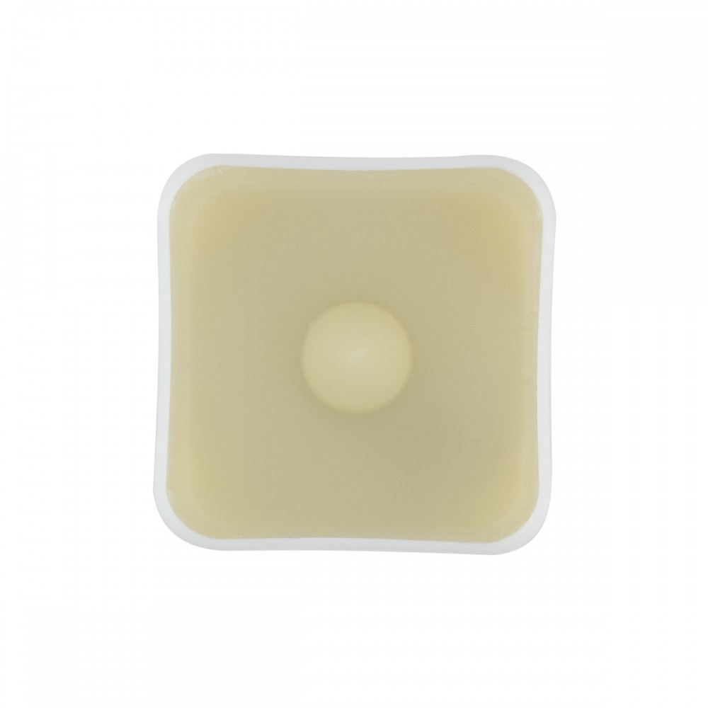GloboStar® CANDLE 79540 ΣΕΤ 12 x Διακοσμητικά Realistic Κεράκια με LED Εφέ Κινούμενης Φλόγας - Μπαταρίας 12 x CR2032 Θερμό Λευκό 2700K Μπεζ L3.7 x W3.7 x H7.5cm