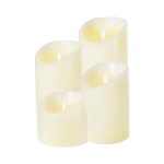 GloboStar® FIREFLAME 79541 Διακοσμητικό Realistic Κερί Παραφίνης με LED Εφέ Κινούμενης Φλόγας - Μπαταρίας & Ασύρματο Χειριστήριο IR Θερμό Λευκό 2700K Dimmable - Φ10 x Υ10cm
