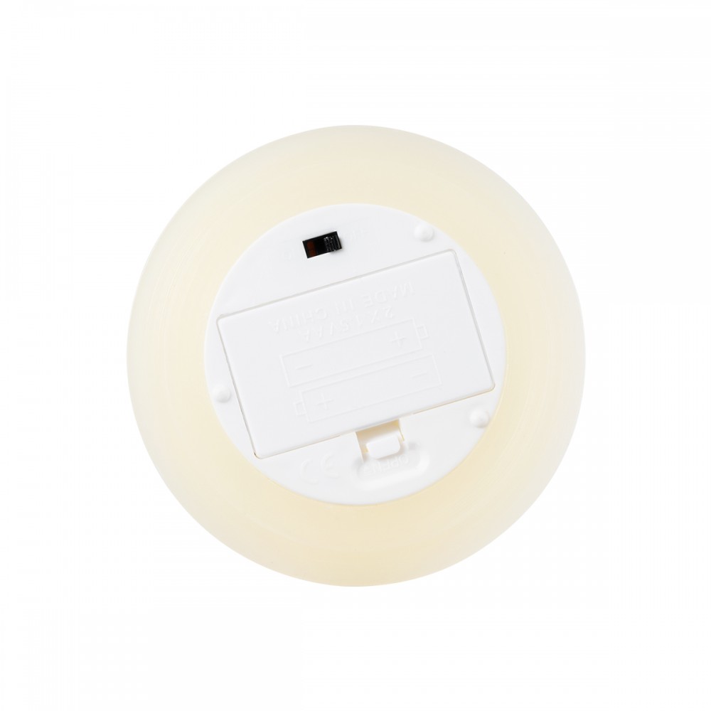 GloboStar® FIREFLAME 79542 Διακοσμητικό Realistic Κερί Παραφίνης με LED Εφέ Κινούμενης Φλόγας - Μπαταρίας & Ασύρματο Χειριστήριο IR Θερμό Λευκό 2700K Dimmable - Φ10 x Υ15cm