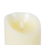 GloboStar® FIREFLAME 79542 Διακοσμητικό Realistic Κερί Παραφίνης με LED Εφέ Κινούμενης Φλόγας - Μπαταρίας & Ασύρματο Χειριστήριο IR Θερμό Λευκό 2700K Dimmable - Φ10 x Υ15cm