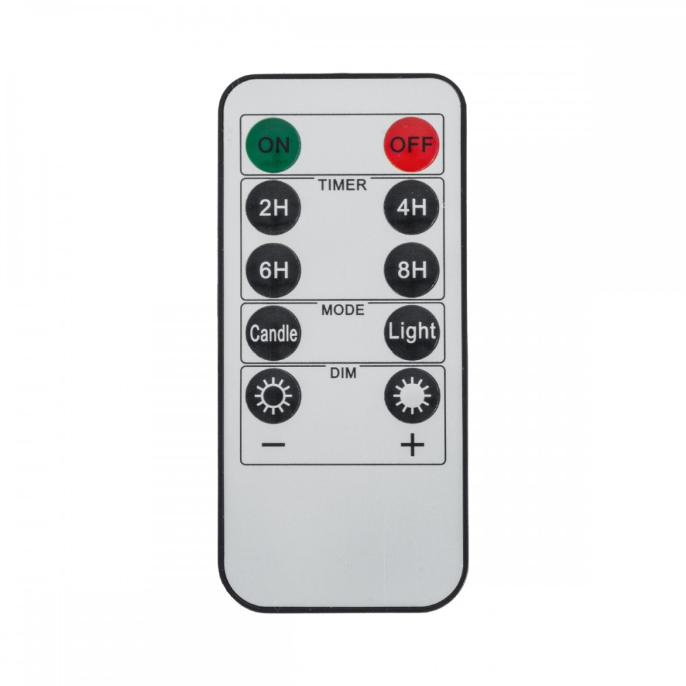 GloboStar® FIREFLAME 79542 Διακοσμητικό Realistic Κερί Παραφίνης με LED Εφέ Κινούμενης Φλόγας - Μπαταρίας & Ασύρματο Χειριστήριο IR Θερμό Λευκό 2700K Dimmable - Φ10 x Υ15cm