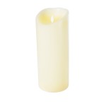 GloboStar® FIREFLAME 79544 Διακοσμητικό Realistic Κερί Παραφίνης με LED Εφέ Κινούμενης Φλόγας - Μπαταρίας & Ασύρματο Χειριστήριο IR Θερμό Λευκό 2700K Dimmable - Φ10 x Υ25cm