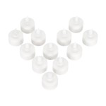 GloboStar® 79565 ΣΕΤ 12 Διακοσμητικών Realistic Κεριών με LED Εφέ Κινούμενης Φλόγας - με Ενσωματωμένη Μπαταρία - Επαναφορτιζόμενα & Βάση Φόρτισης Θερμό Λευκό 2700K