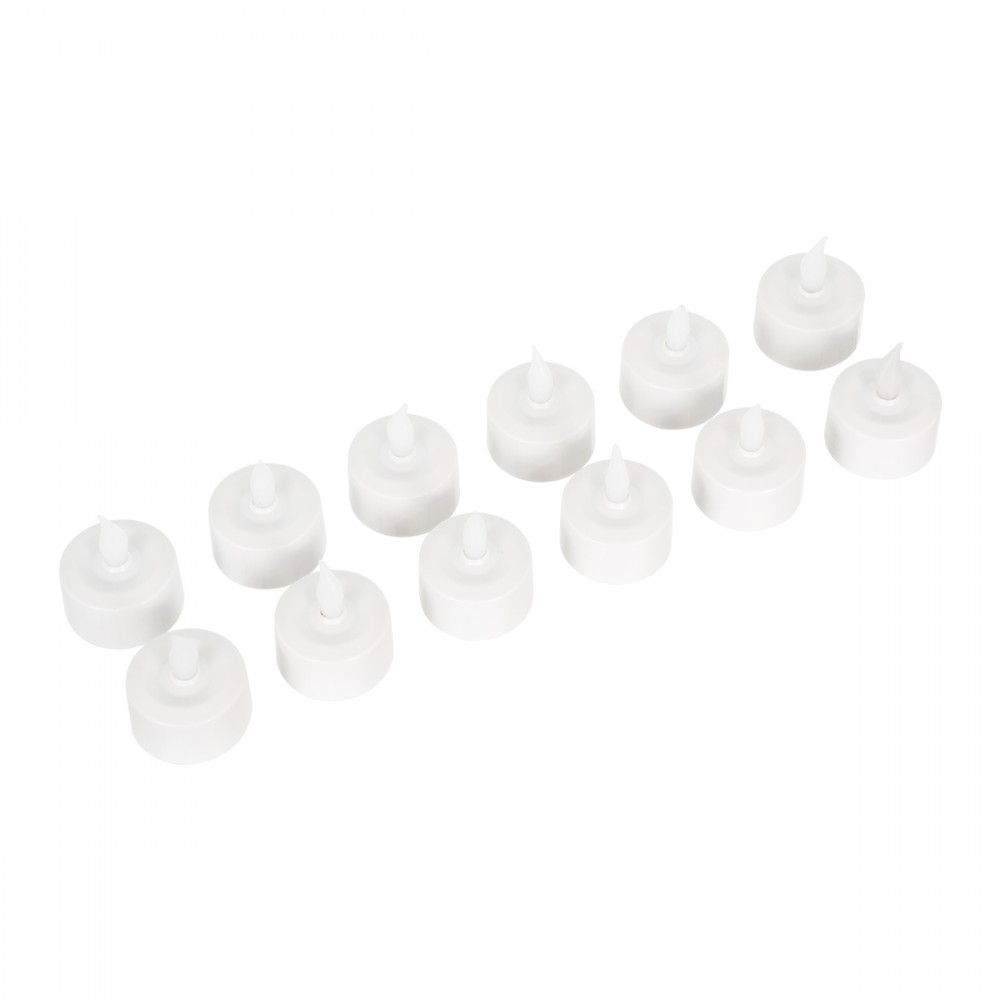 GloboStar® 79565 ΣΕΤ 12 Διακοσμητικών Realistic Κεριών με LED Εφέ Κινούμενης Φλόγας - με Ενσωματωμένη Μπαταρία - Επαναφορτιζόμενα & Βάση Φόρτισης Θερμό Λευκό 2700K