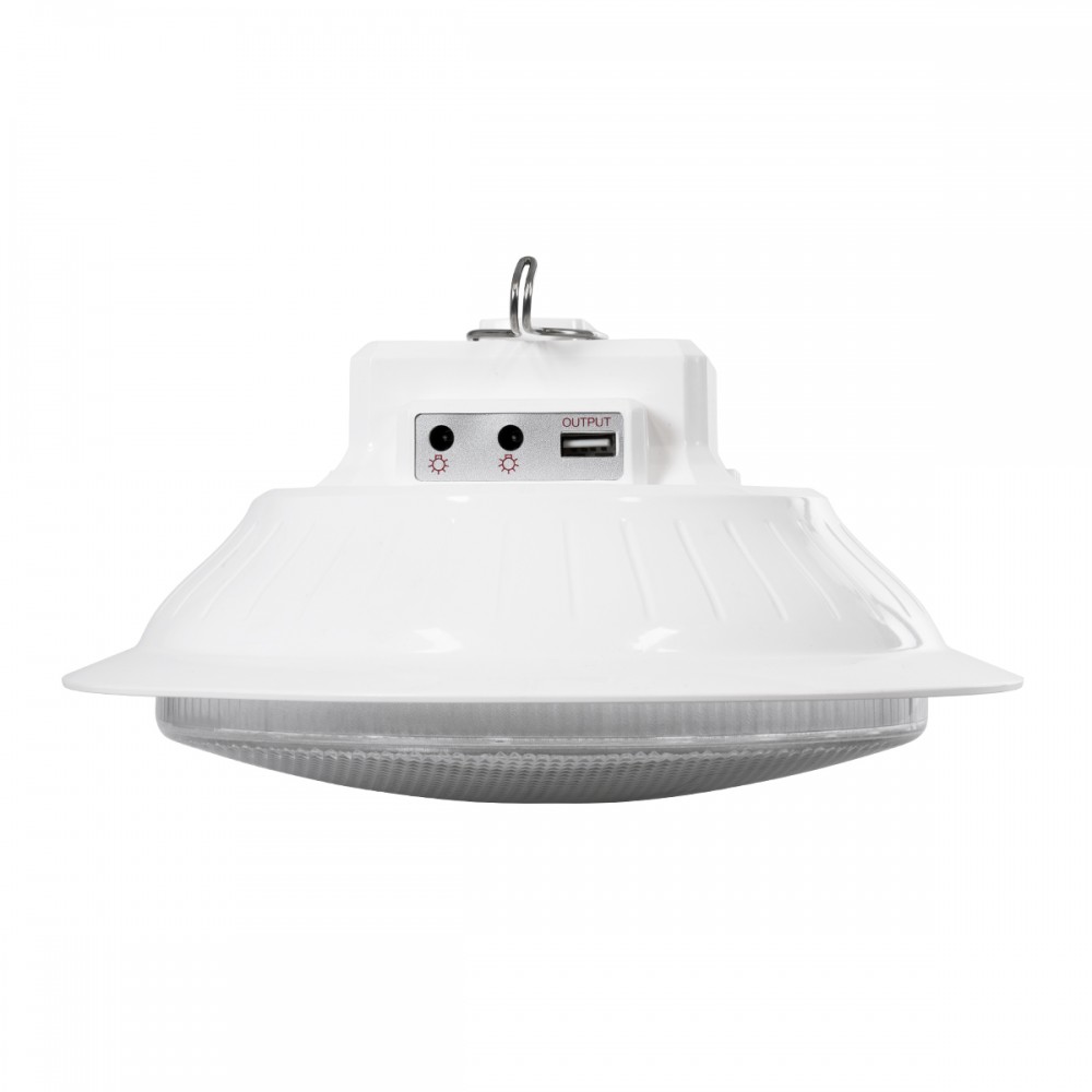 GloboStar® SOLAR-BULB 85350 Αυτόνομη Ηλιακή Κρεμαστή Λάμπα LED Giant Γλόμπος 100W 1000lm 140° 2 Λειτουργιών Ρεύματος με AC 220-240V μέσω USB Αντάπτορα ή με Φωτοβολταικό Panel 6V 12W & Επαναφορτιζόμενη Μπαταρία Li-ion 3.2V 5000mAh - Ενσωματωμένο USB 2.