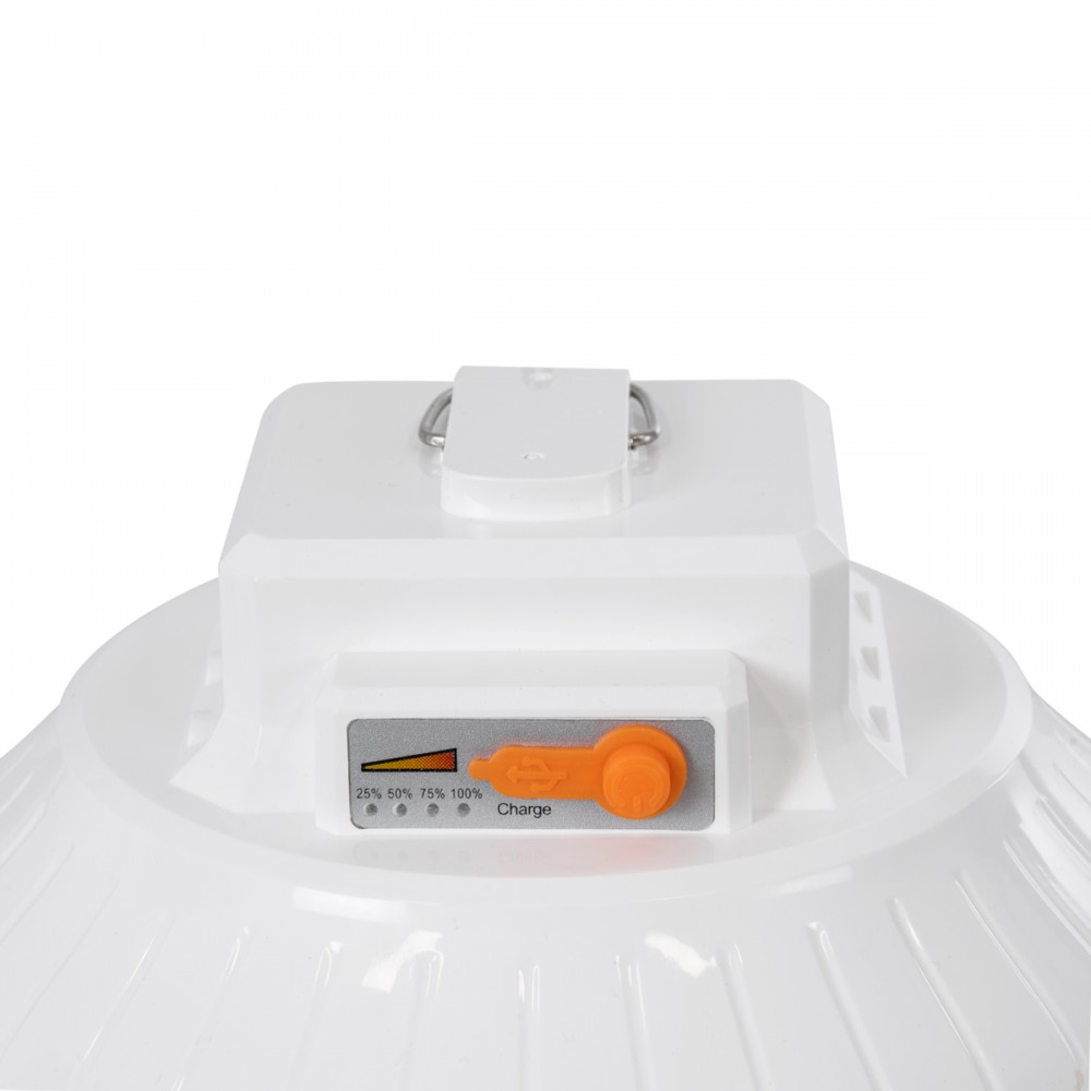 GloboStar® SOLAR-BULB 85350 Αυτόνομη Ηλιακή Κρεμαστή Λάμπα LED Giant Γλόμπος 100W 1000lm 140° 2 Λειτουργιών Ρεύματος με AC 220-240V μέσω USB Αντάπτορα ή με Φωτοβολταικό Panel 6V 12W & Επαναφορτιζόμενη Μπαταρία Li-ion 3.2V 5000mAh - Ενσωματωμένο USB 2.