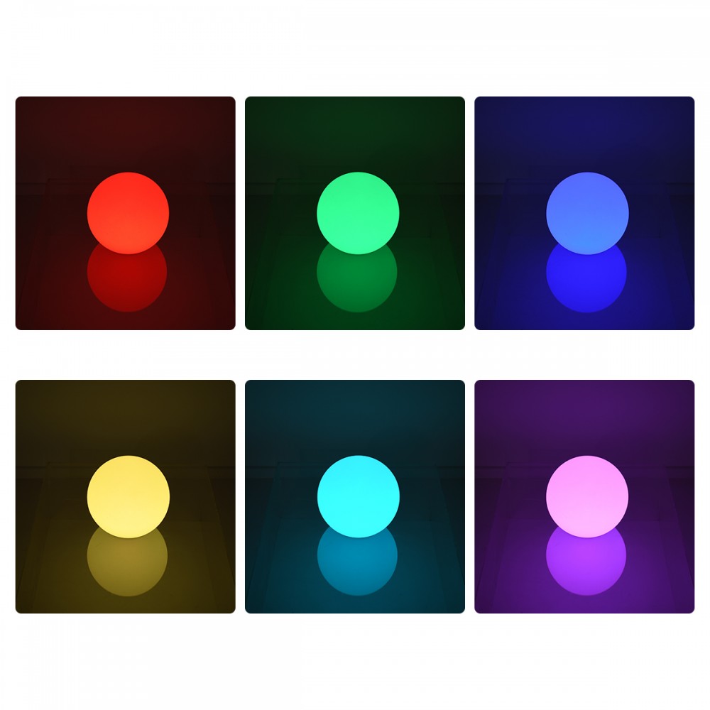 GloboStar® 85824 Ακρυλικό Φωτιστικό Μπάλα Εξωτερικού Χώρου - Πισίνας LED Globe 5W Φ24 Επαναφορτιζόμενο Μπαταρίας με Καλώδιο USB - Φορτιστή και Ασύρματο Χειριστήριο IR Αδιάβροχο IP65 Πολύχρωμο RGBW