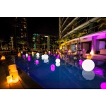 GloboStar® 85824 Ακρυλικό Φωτιστικό Μπάλα Εξωτερικού Χώρου - Πισίνας LED Globe 5W Φ24 Επαναφορτιζόμενο Μπαταρίας με Καλώδιο USB - Φορτιστή και Ασύρματο Χειριστήριο IR Αδιάβροχο IP65 Πολύχρωμο RGBW