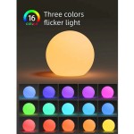 GloboStar® 85825 Ακρυλικό Φωτιστικό Μπάλα Εξωτερικού Χώρου - Πισίνας LED Globe 10W Φ40 Επαναφορτιζόμενο Μπαταρίας με Καλώδιο USB - Φορτιστή και Ασύρματο Χειριστήριο IR Αδιάβροχο IP65 Πολύχρωμο RGBW