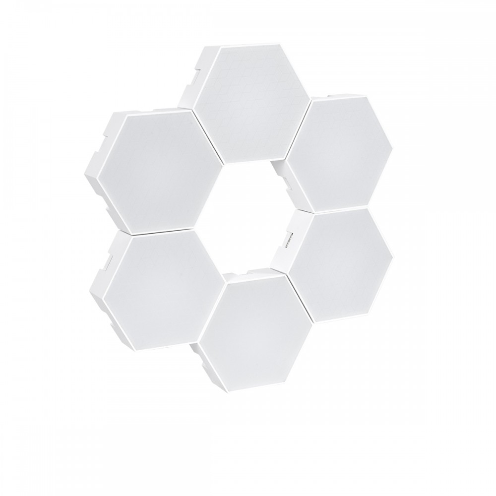 GloboStar® DIGIOCTA 90448 Σετ 6 Ψηφιακων LED RGB Φωτιστικών Κυψελών με Ψηφιακό Controller με WiFi Smart APP & Ασύρματο Χειριστήριο RF 2.4Ghz - LED SMD 5050 9W/Σετ 84PIXEL/Σετ 720lm/Σετ 120° DC 5V με USB 2.0 IP20 Πολύχρωμο RGB - Dimmable - Μ10.5 x Π10.