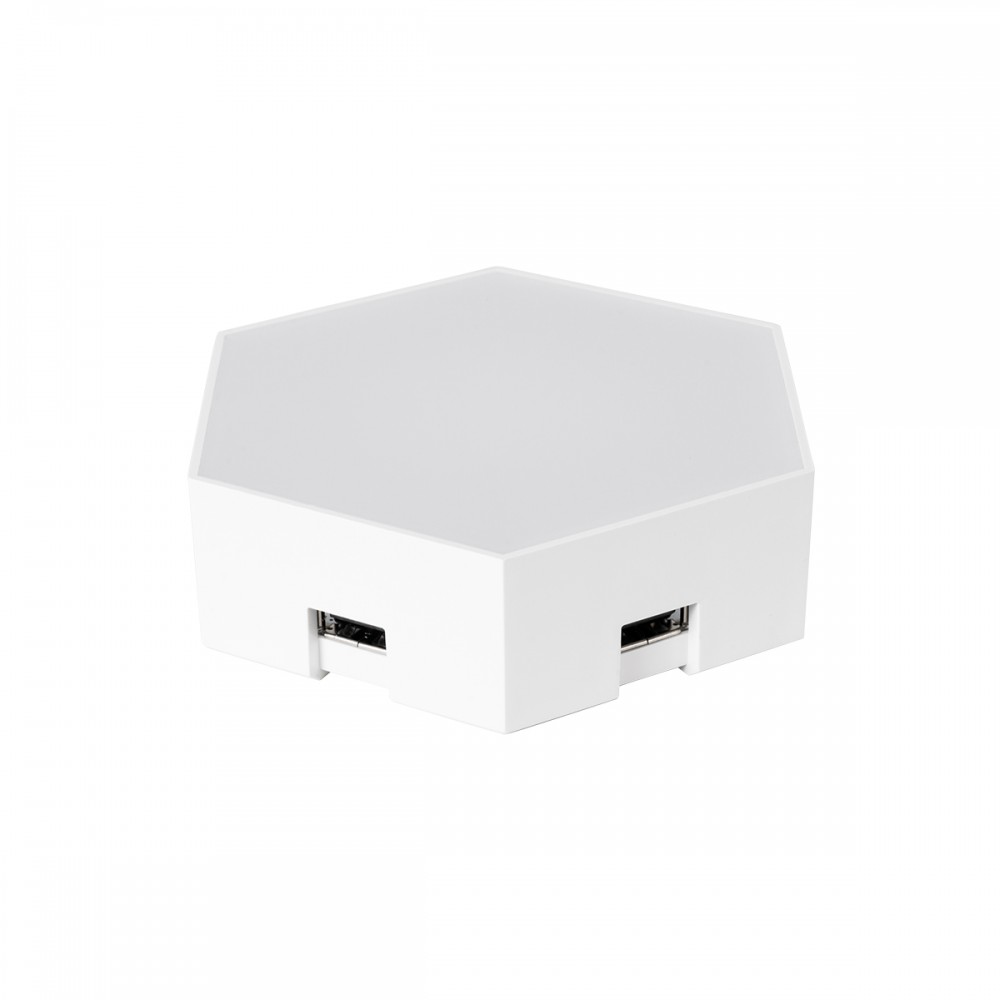 GloboStar® DIGIOCTA 90448 Σετ 6 Ψηφιακων LED RGB Φωτιστικών Κυψελών με Ψηφιακό Controller με WiFi Smart APP & Ασύρματο Χειριστήριο RF 2.4Ghz - LED SMD 5050 9W/Σετ 84PIXEL/Σετ 720lm/Σετ 120° DC 5V με USB 2.0 IP20 Πολύχρωμο RGB - Dimmable - Μ10.5 x Π10.