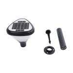 GloboStar® SOLARMIS 90521 LED Solar Bollard Light Κολωνάκι Κήπου Εξωτερικού Χώρου 10W 180lm 120° με Ενσωματωμένο Φωτοβολταϊκό Panel 6V 5W & Επαναφορτιζόμενη Μπαταρία Li-ion 3.2V 6000mAh με Αισθητήρα Ημέρας-Νύχτας - Αδιάβροχο IP65 Φ26 x Υ60cm Ψυχρό Λευ