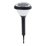 GloboStar® SOLARMIS 90521 LED Solar Bollard Light Κολωνάκι Κήπου Εξωτερικού Χώρου 10W 180lm 120° με Ενσωματωμένο Φωτοβολταϊκό Panel 6V 5W & Επαναφορτιζόμενη Μπαταρία Li-ion 3.2V 6000mAh με Αισθητήρα Ημέρας-Νύχτας - Αδιάβροχο IP65 Φ26 x Υ60cm Ψυχρό Λευ