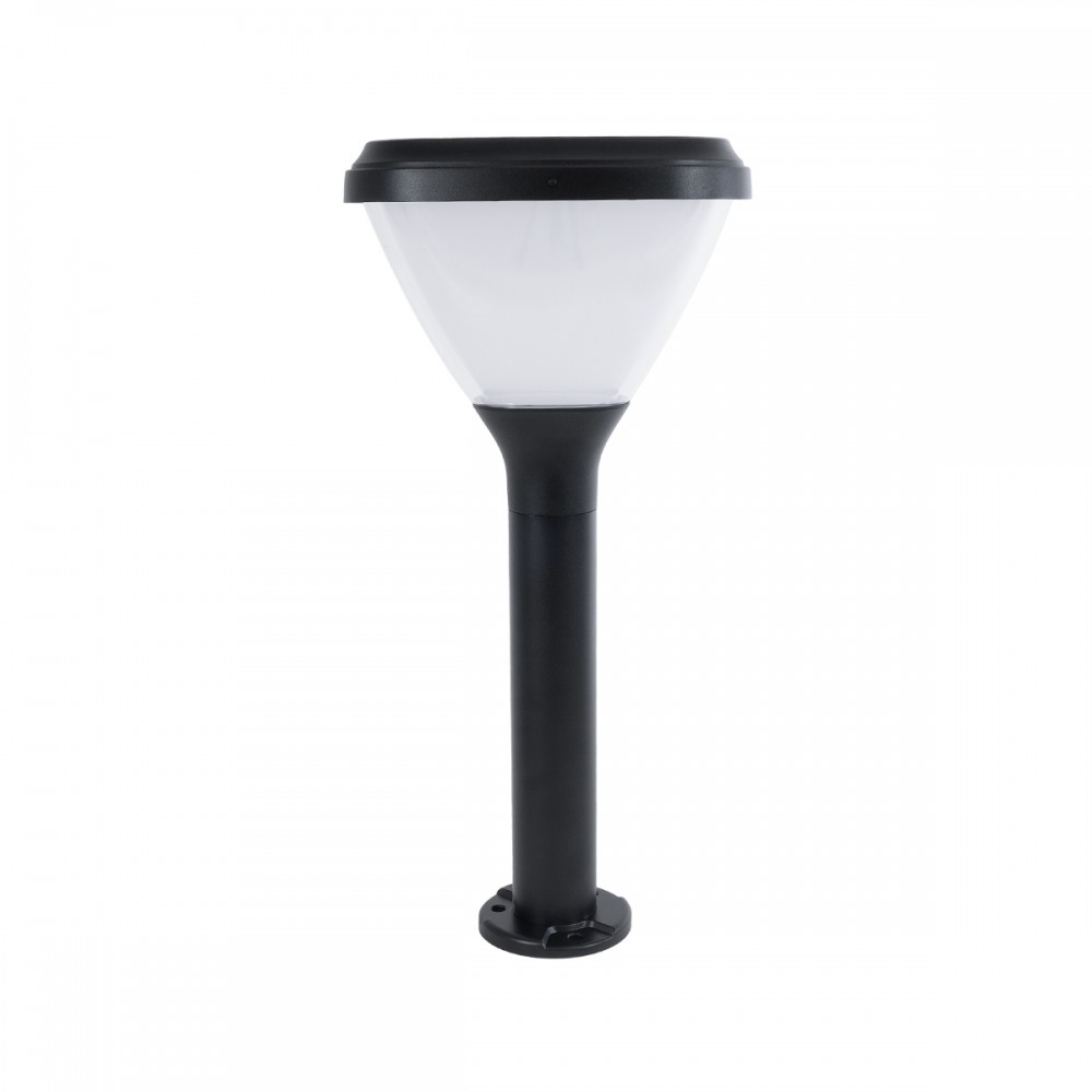 GloboStar® SOLARMIS 90521 LED Solar Bollard Light Κολωνάκι Κήπου Εξωτερικού Χώρου 10W 180lm 120° με Ενσωματωμένο Φωτοβολταϊκό Panel 6V 5W & Επαναφορτιζόμενη Μπαταρία Li-ion 3.2V 6000mAh με Αισθητήρα Ημέρας-Νύχτας - Αδιάβροχο IP65 Φ26 x Υ60cm Ψυχρό Λευ