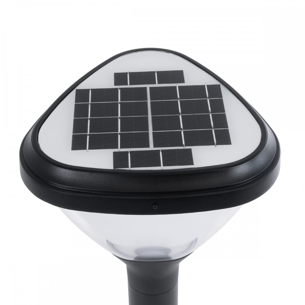 GloboStar® SOLARMIS 90521 LED Solar Bollard Light Κολωνάκι Κήπου Εξωτερικού Χώρου 10W 180lm 120° με Ενσωματωμένο Φωτοβολταϊκό Panel 6V 5W & Επαναφορτιζόμενη Μπαταρία Li-ion 3.2V 6000mAh με Αισθητήρα Ημέρας-Νύχτας - Αδιάβροχο IP65 Φ26 x Υ60cm Ψυχρό Λευ