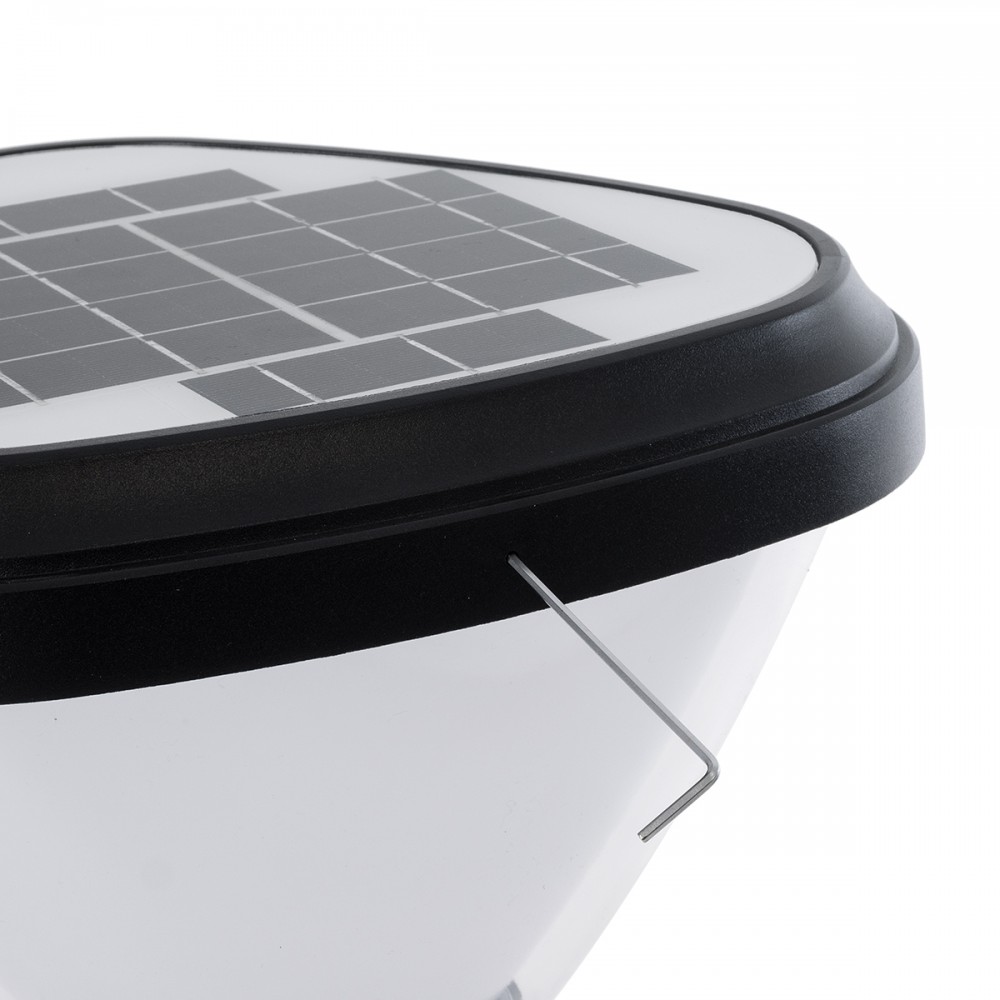 GloboStar® SOLARMIS 90521 LED Solar Bollard Light Κολωνάκι Κήπου Εξωτερικού Χώρου 10W 180lm 120° με Ενσωματωμένο Φωτοβολταϊκό Panel 6V 5W & Επαναφορτιζόμενη Μπαταρία Li-ion 3.2V 6000mAh με Αισθητήρα Ημέρας-Νύχτας - Αδιάβροχο IP65 Φ26 x Υ60cm Ψυχρό Λευ