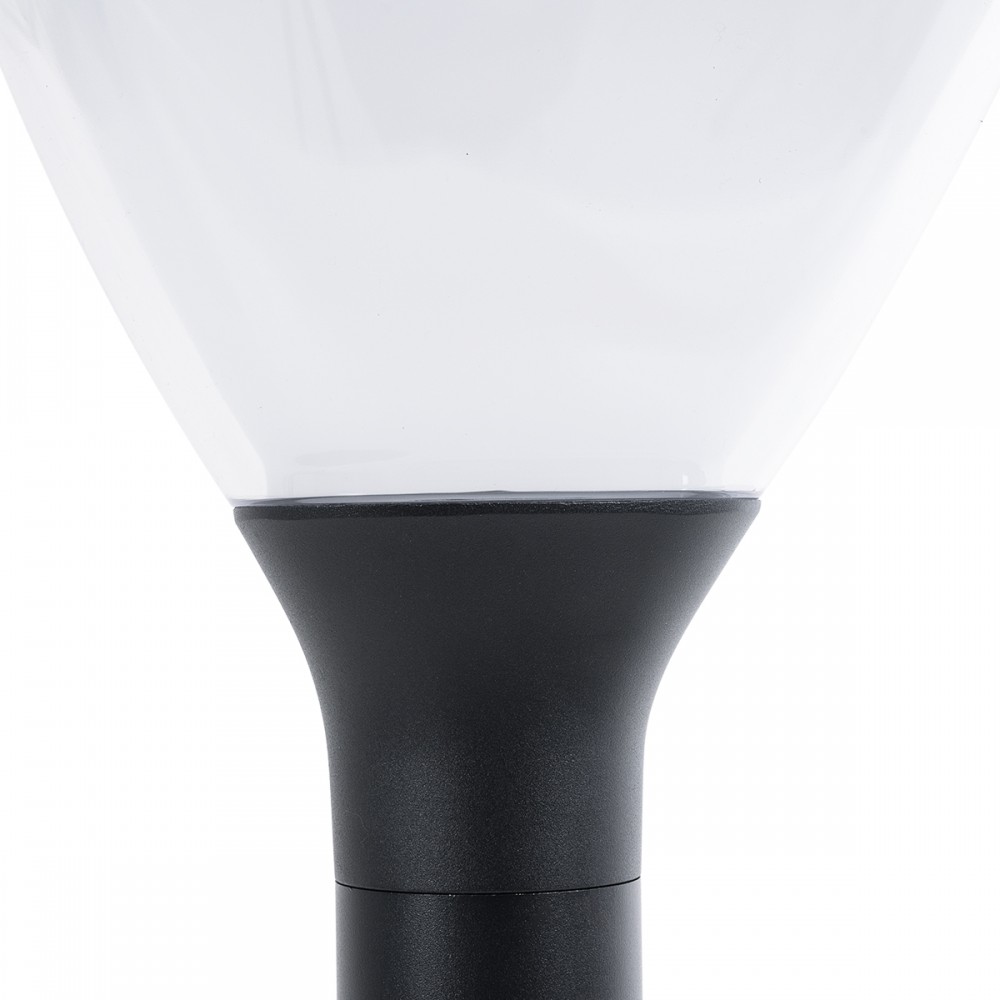 GloboStar® SOLARMIS 90521 LED Solar Bollard Light Κολωνάκι Κήπου Εξωτερικού Χώρου 10W 180lm 120° με Ενσωματωμένο Φωτοβολταϊκό Panel 6V 5W & Επαναφορτιζόμενη Μπαταρία Li-ion 3.2V 6000mAh με Αισθητήρα Ημέρας-Νύχτας - Αδιάβροχο IP65 Φ26 x Υ60cm Ψυχρό Λευ