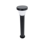 GloboStar® SOLARDIS 90523 LED Solar Bollard Light Κολωνάκι Κήπου Εξωτερικού Χώρου 10W 180lm 120° με Ενσωματωμένο Φωτοβολταϊκό Panel 6V 5W & Επαναφορτιζόμενη Μπαταρία Li-ion 3.2V 6000mAh με Αισθητήρα Ημέρας-Νύχτας - Αδιάβροχο IP65 Φ24 x Υ88cm Ψυχρό Λευ