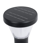 GloboStar® SOLARDIS 90523 LED Solar Bollard Light Κολωνάκι Κήπου Εξωτερικού Χώρου 10W 180lm 120° με Ενσωματωμένο Φωτοβολταϊκό Panel 6V 5W & Επαναφορτιζόμενη Μπαταρία Li-ion 3.2V 6000mAh με Αισθητήρα Ημέρας-Νύχτας - Αδιάβροχο IP65 Φ24 x Υ88cm Ψυχρό Λευ
