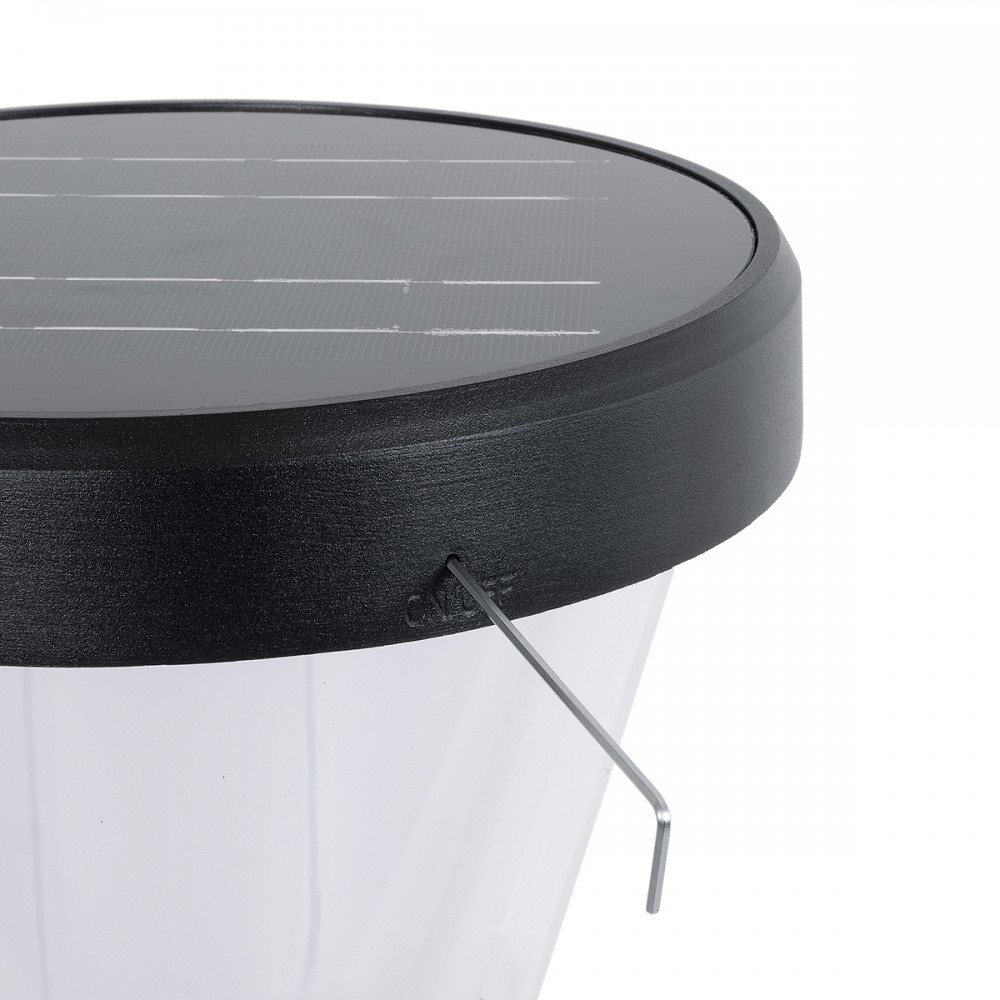 GloboStar® SOLARDIS 90523 LED Solar Bollard Light Κολωνάκι Κήπου Εξωτερικού Χώρου 10W 180lm 120° με Ενσωματωμένο Φωτοβολταϊκό Panel 6V 5W & Επαναφορτιζόμενη Μπαταρία Li-ion 3.2V 6000mAh με Αισθητήρα Ημέρας-Νύχτας - Αδιάβροχο IP65 Φ24 x Υ88cm Ψυχρό Λευ