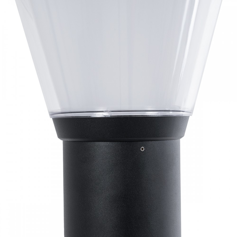 GloboStar® SOLARDIS 90523 LED Solar Bollard Light Κολωνάκι Κήπου Εξωτερικού Χώρου 10W 180lm 120° με Ενσωματωμένο Φωτοβολταϊκό Panel 6V 5W & Επαναφορτιζόμενη Μπαταρία Li-ion 3.2V 6000mAh με Αισθητήρα Ημέρας-Νύχτας - Αδιάβροχο IP65 Φ24 x Υ88cm Ψυχρό Λευ