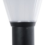 GloboStar® SOLARDIS 90523 LED Solar Bollard Light Κολωνάκι Κήπου Εξωτερικού Χώρου 10W 180lm 120° με Ενσωματωμένο Φωτοβολταϊκό Panel 6V 5W & Επαναφορτιζόμενη Μπαταρία Li-ion 3.2V 6000mAh με Αισθητήρα Ημέρας-Νύχτας - Αδιάβροχο IP65 Φ24 x Υ88cm Ψυχρό Λευ