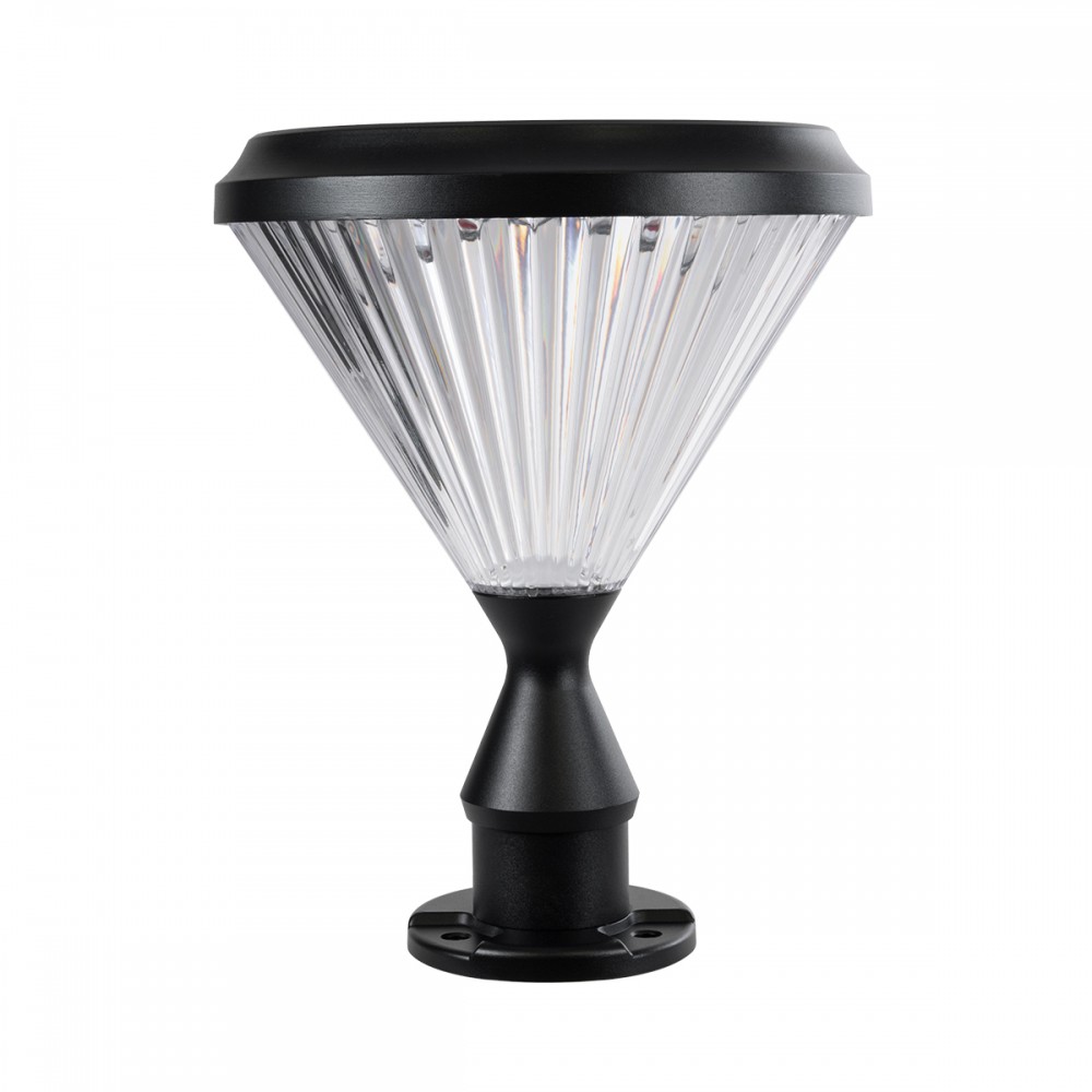 GloboStar® SHARP 90533 Αυτόνομο Ηλιακό Φωτιστικό Κήπου - Κολωνάκι Αρχιτεκτονικού Φωτισμού Εξωτερικού Χώρου LED 10W 330lm 120° με Ενσωματωμένο Φωτοβολταϊκό Panel 6V 2W & Επαναφορτιζόμενη Μπαταρία Li-ion 3.2V 1800mAh με Αισθητήρα Ημέρας-Νύχτας - Αδιάβρο