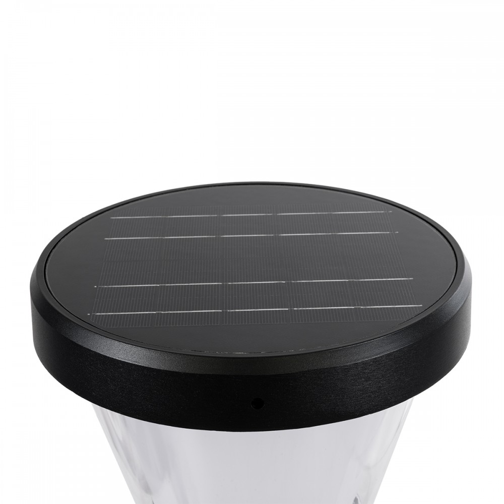 GloboStar® ARVENT 90534 Αυτόνομο Ηλιακό Φωτιστικό Κήπου - Κολωνάκι Αρχιτεκτονικού Φωτισμού Εξωτερικού Χώρου LED 10W 330lm 120° με Ενσωματωμένο Φωτοβολταϊκό Panel 6V 2W & Επαναφορτιζόμενη Μπαταρία Li-ion 3.2V 1800mAh με Αισθητήρα Ημέρας-Νύχτας - Αδιάβρ
